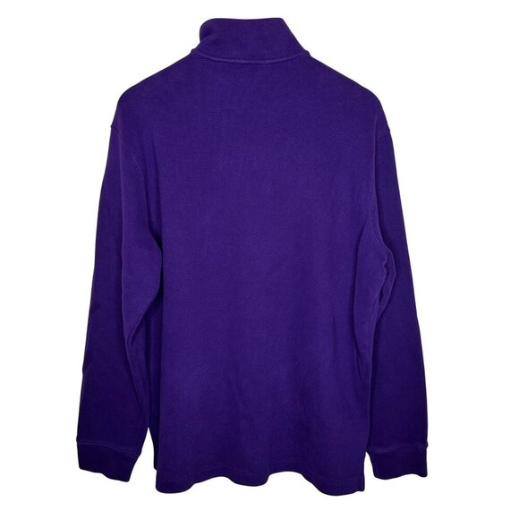 Ralph Lauren Men's‎ Purple 1/4 zip long sleeve sweater Mock Neck Sz XL - Picture 2 of 7